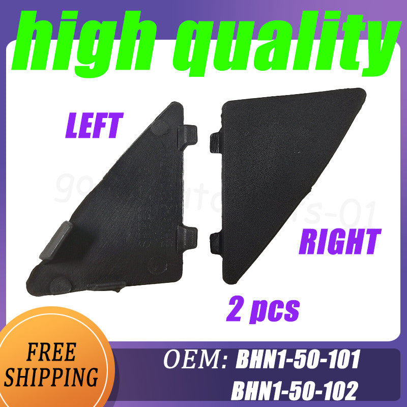 A pair of front bumper lower grille tow hook eye shield covers for Mazda 3 2014 - 2016