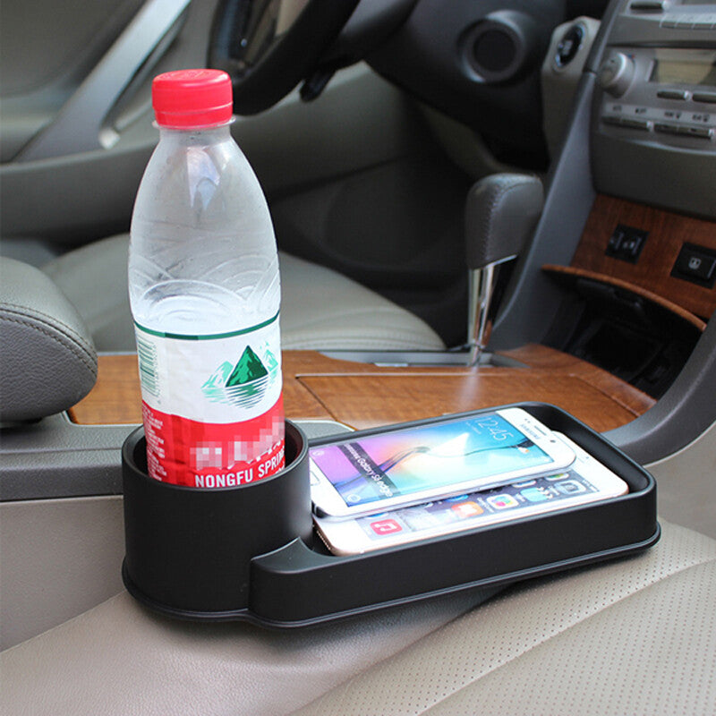 Car and truck for seat seam wedge cup/beverage bottle holder storage box bracket black - n