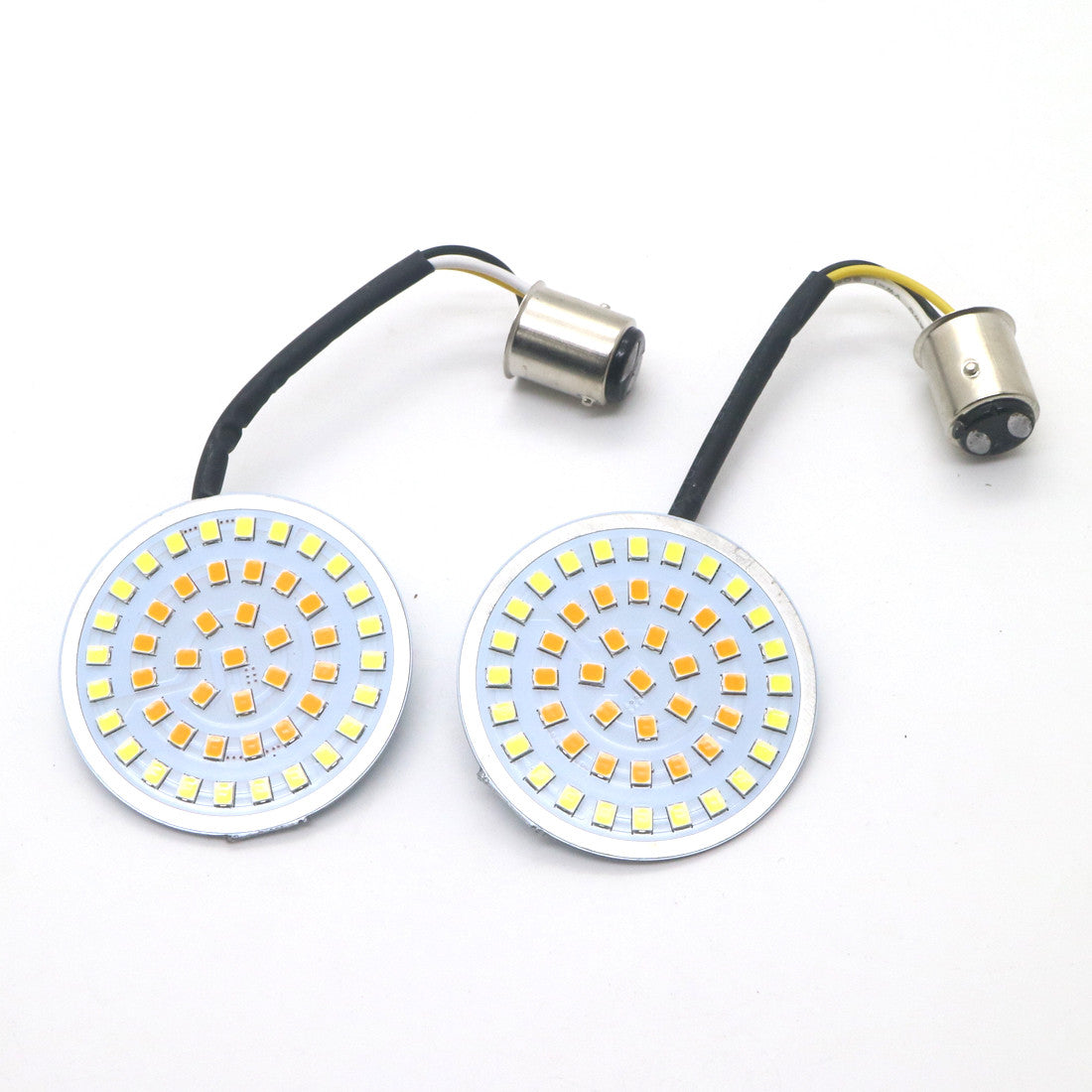 Bullet 1157 Amber White LED Turn Signal Insert for Harley Touring Sportster Dyna Q