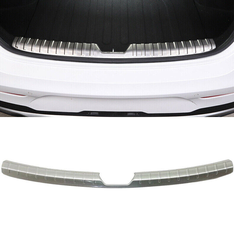 for Kia K5 2021-23 Silver Steel Rear Bumper Protector Sill Plate Guard Cover 2Pc