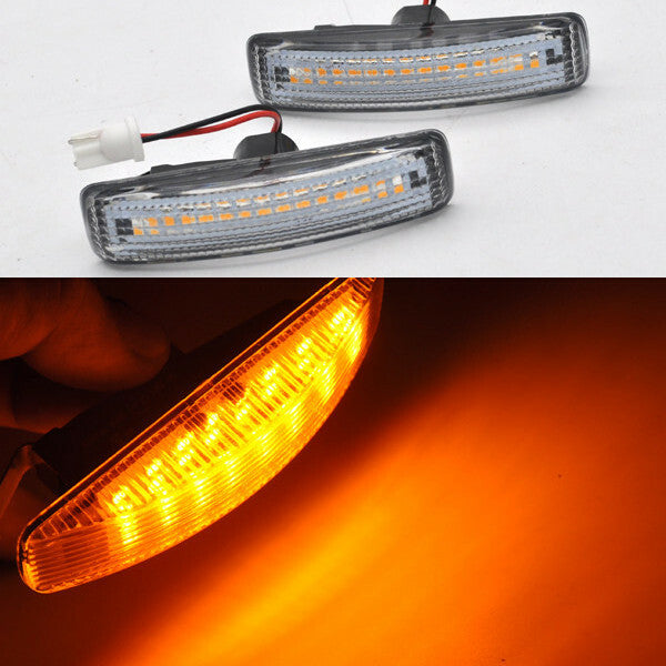 2 Dynamic Clear LED Side Indicator Marker Light For 05-09 for Range Rover Sport L320 v