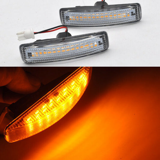 2 Dynamic Clear LED Side Indicator Marker Light For 05-09 for Range Rover Sport L320 v
