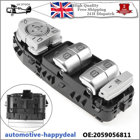 UK Electric Window Switch for Mercedes C-Class W205 14-19 S205 X253 A2059056811