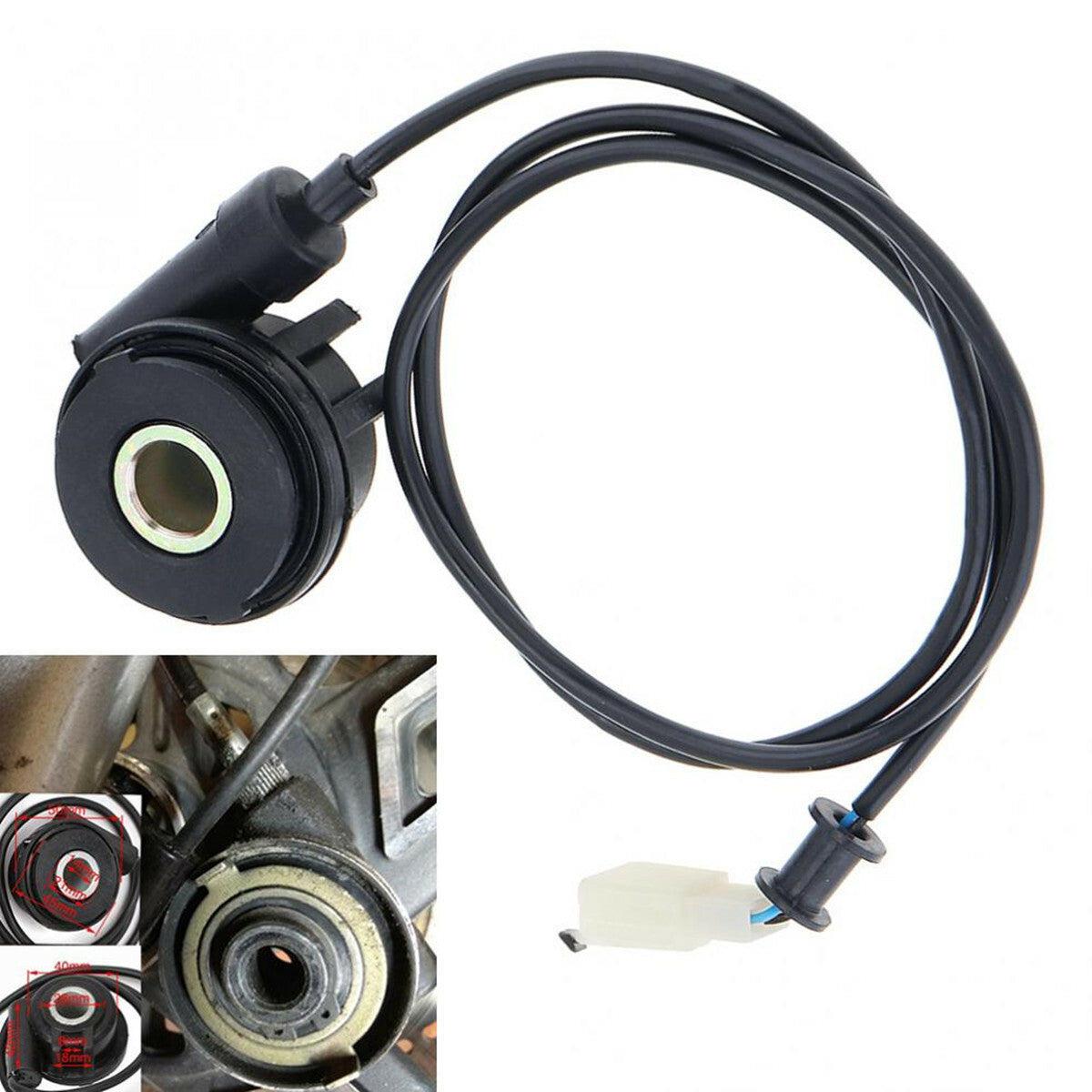 Motorcycle Digital Speedometer Odometer Sensor Cable Box Accessory 12V Accessory Q