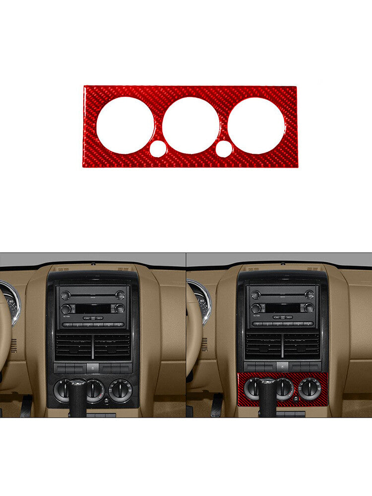 Red Carbon Fiber Front Door Mode Switch Cover Trim For Rogue 2014-2016 v