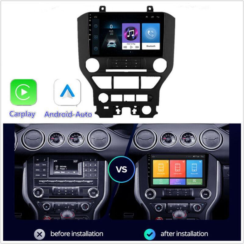 9-inch CarPlay car stereo radio GPS navigation for 2015-2021 for Mustang F1 models. n