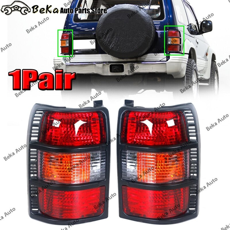 A pair of rear bumper taillights suitable for Mitsubishi Pajero V31 V32 V33 V43 1993 1994 - 1997.