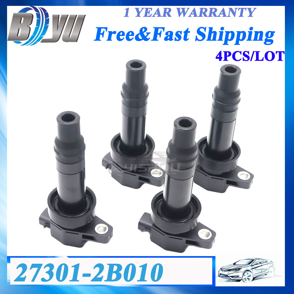 Set of 4x Ignition Coil For 27301-2B010 2010 2011 for Kia Soul 1.6L L4 for Hyundai UF636