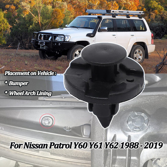 50Pcs for Nissan Patrol Y62 Wheel Arch Lining Trim Bumper Clips MudFlap Rivets