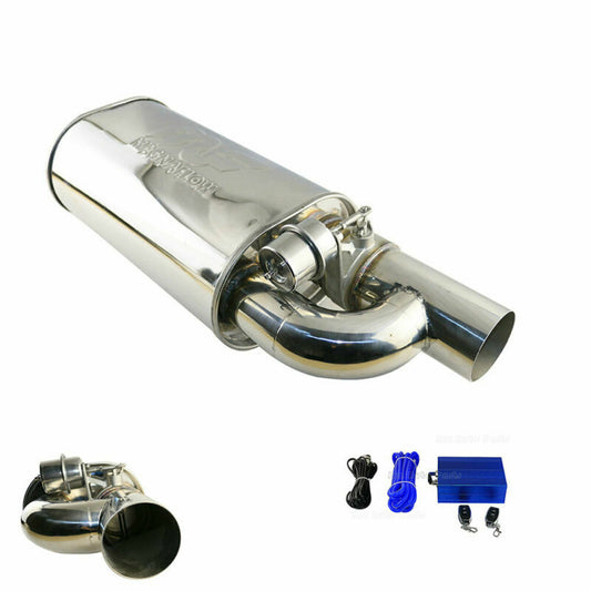 2.5 Tip On Single Exhaust Muffler Valve With Wireless Remote Controller