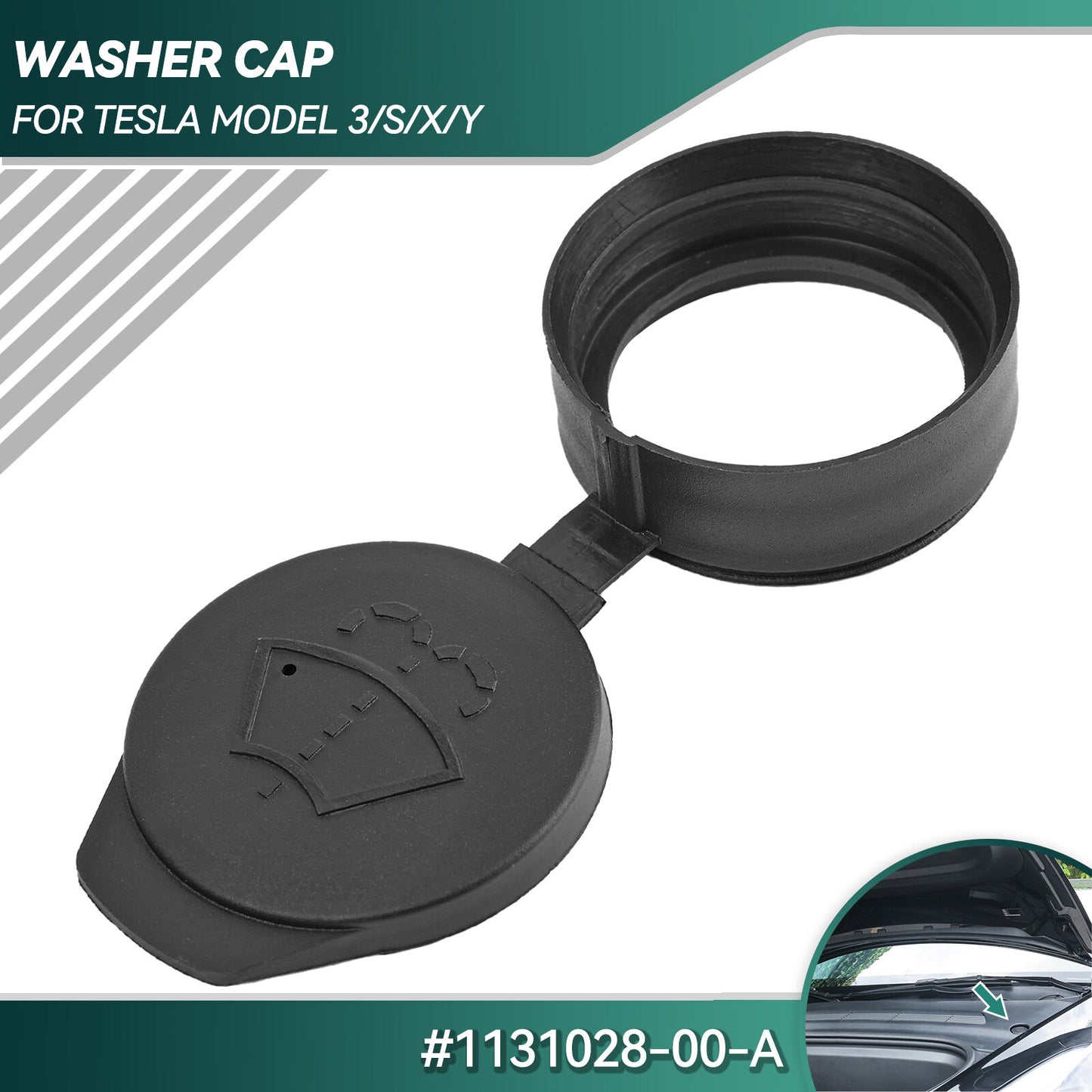 Windshield Washer Fluid Reservoir Bottle Cap for Tesla for Model S 3 X 1131028-00-A Q