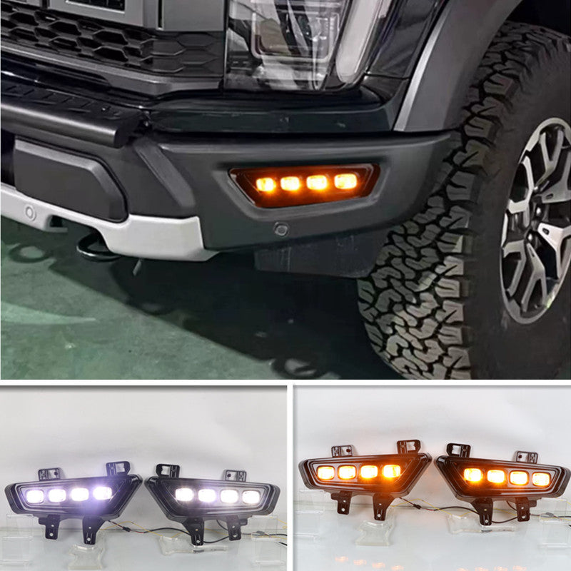 Daytime Running Light Kit Fog Lamp For F150 2021-2023 LED DRL v