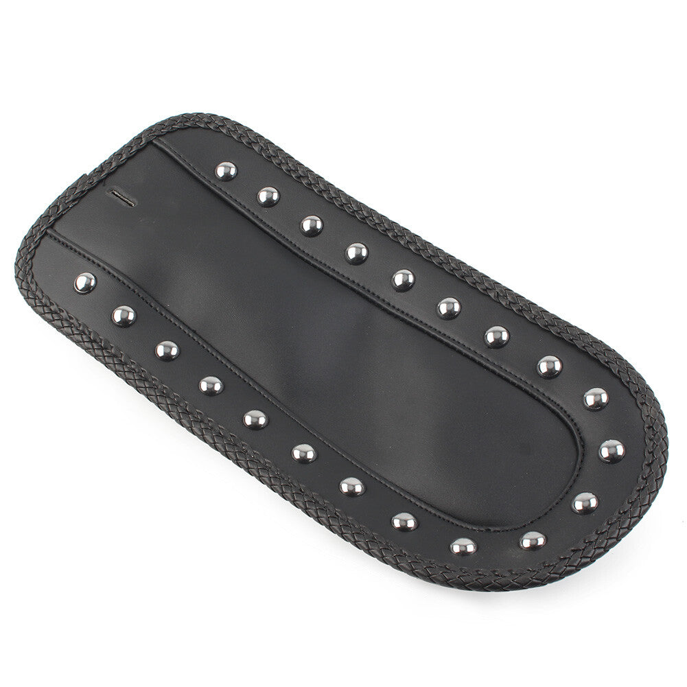 Black PU Leather Rear Fender Bib Studs Solo for Seat Fit for Kawasaki Vulcan 1500 Q