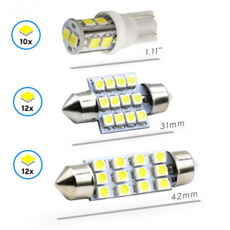 20pcs LED Interior Lights Bulbs Kit Car Trunk Dome License Plate Lamps