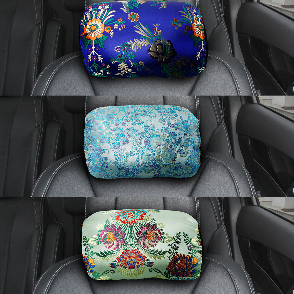 Chinese Embroidered Decorative Car Neck Pillow Headrest Cushion JDM Racing 1PCS Q
