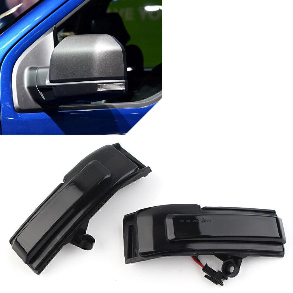 Flowing LED Rearview Mirror Dynamic Turn Signal Light for Ford F-150 2015-2020