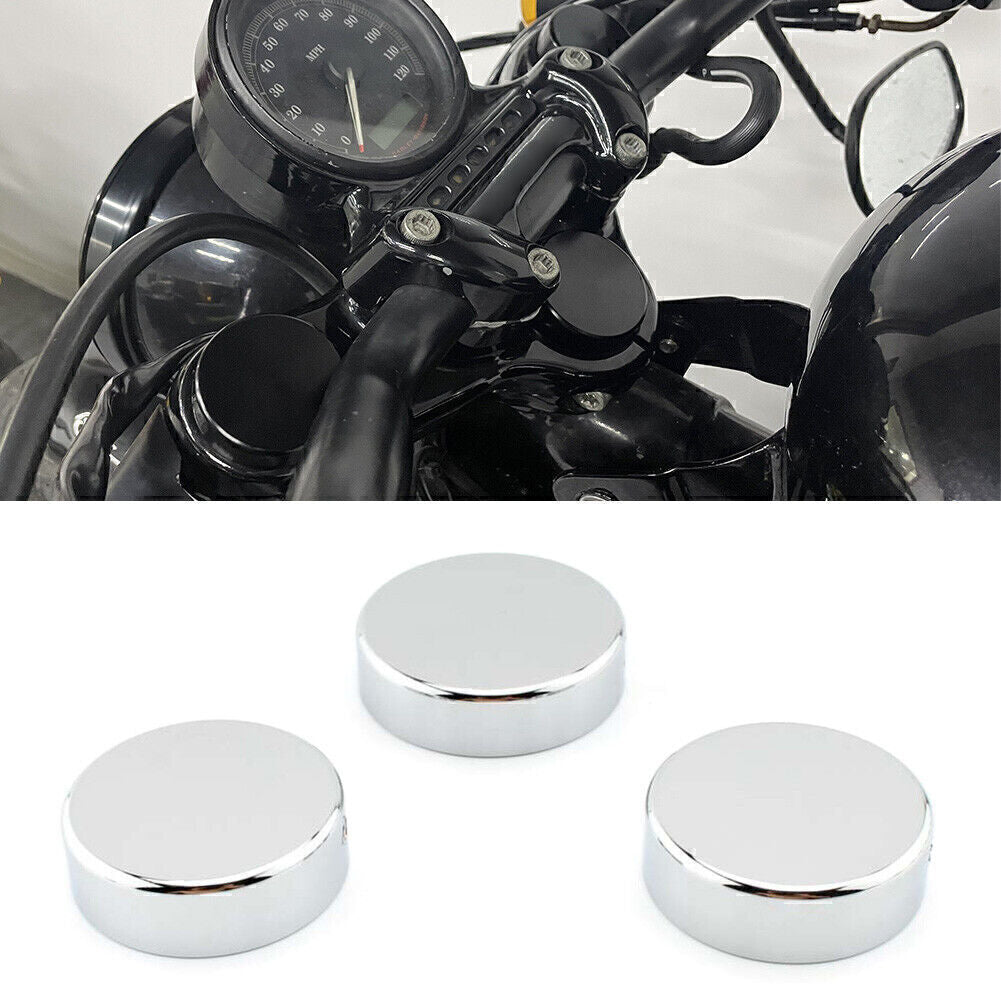 Motorcycle Upper Fork Stem Cover for Harley Sportster 48 XL1200 1988-13 Silver