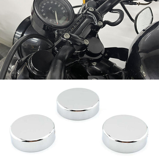 Motorcycle Upper Fork Stem Cover for Harley Sportster 48 XL1200 1988-13 Silver