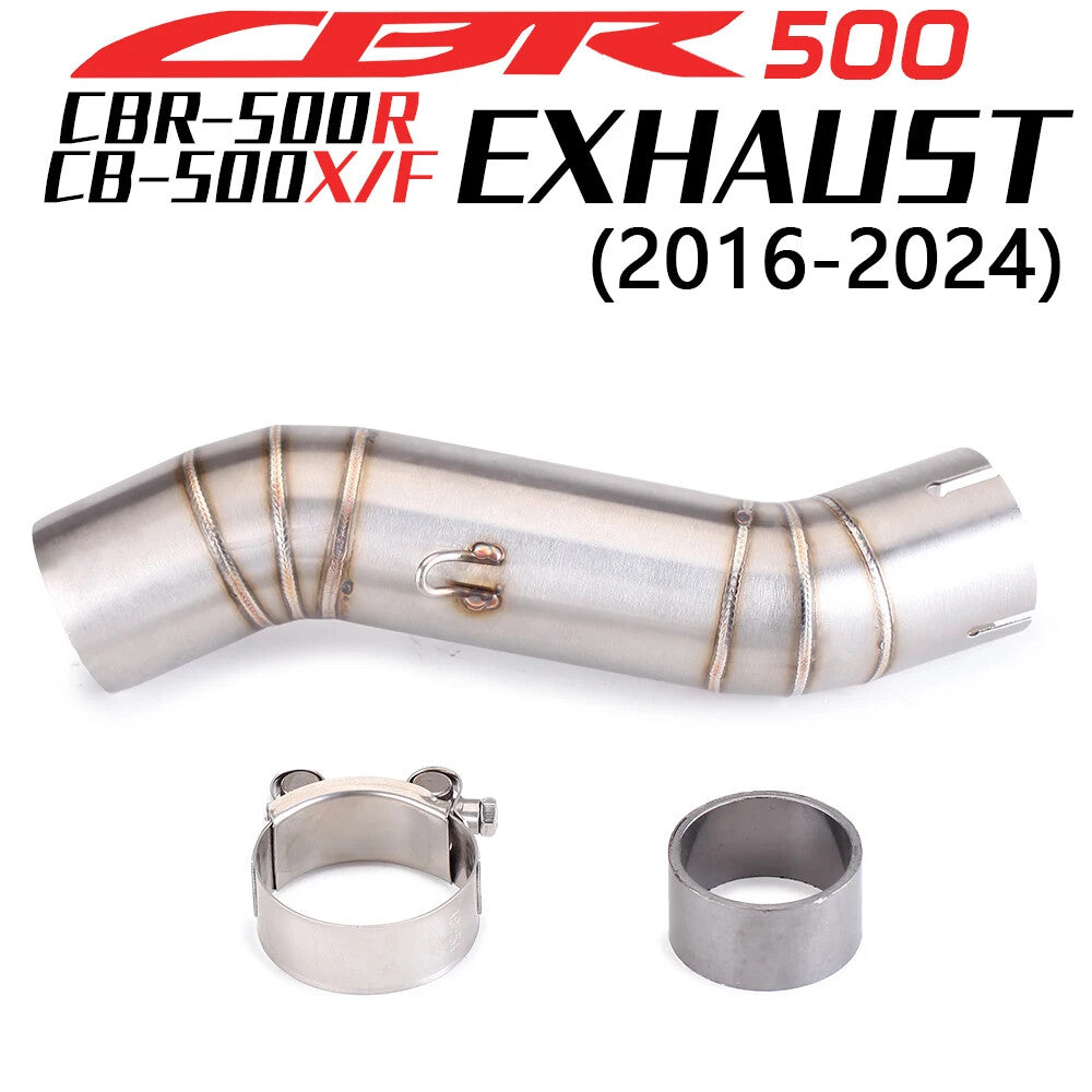 for Honda CBR500R/CBR400R CB500X/CB400X/CB500F/CB400F 51mm Stainless Exhaust Pipe