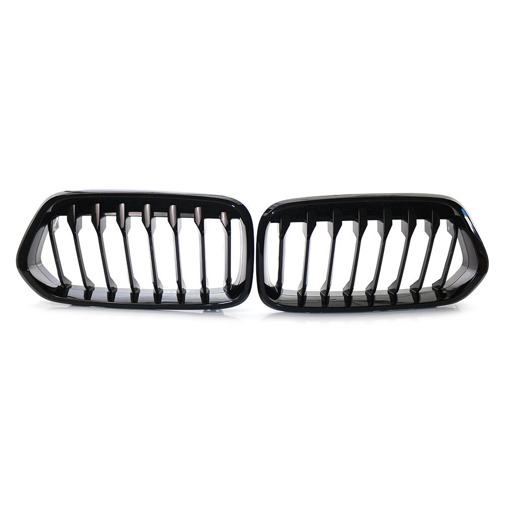 Black Front Bumper Grille Grill Single Slat for BMW X2 Series F39 2018-2021