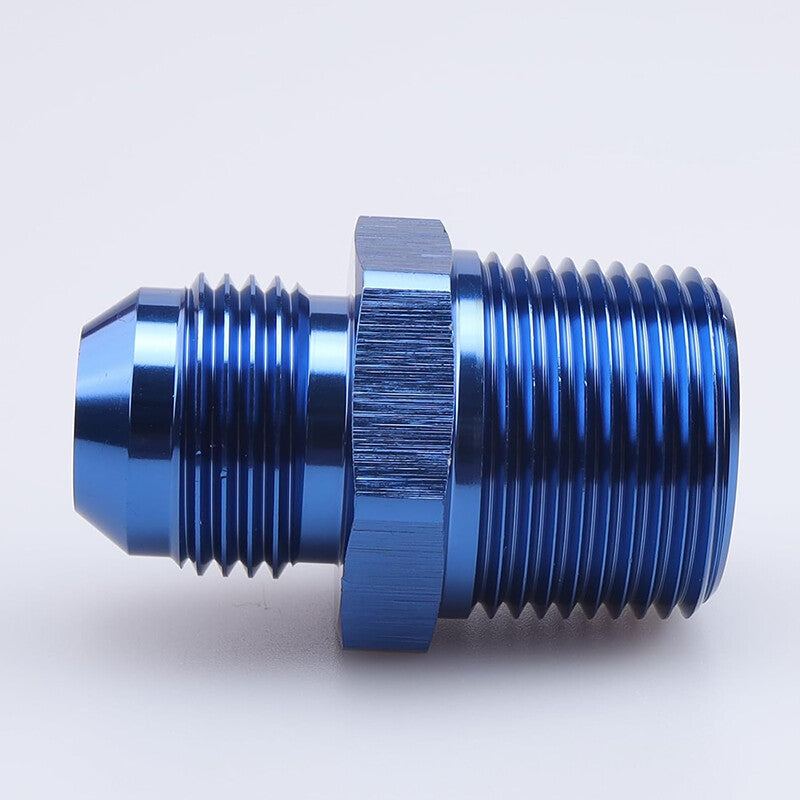 2Pcs 10AN AN10 Male Flare to 3/4 NPT Pipe Thread Fitting Adapter Aluminum Blue