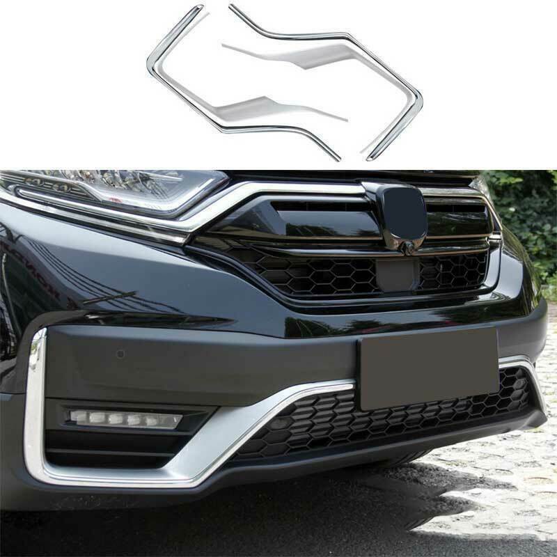 for Honda CR-V CRV 2020-2022 ABS Chrome Car Front Bumper Lower Grille Strips 4X