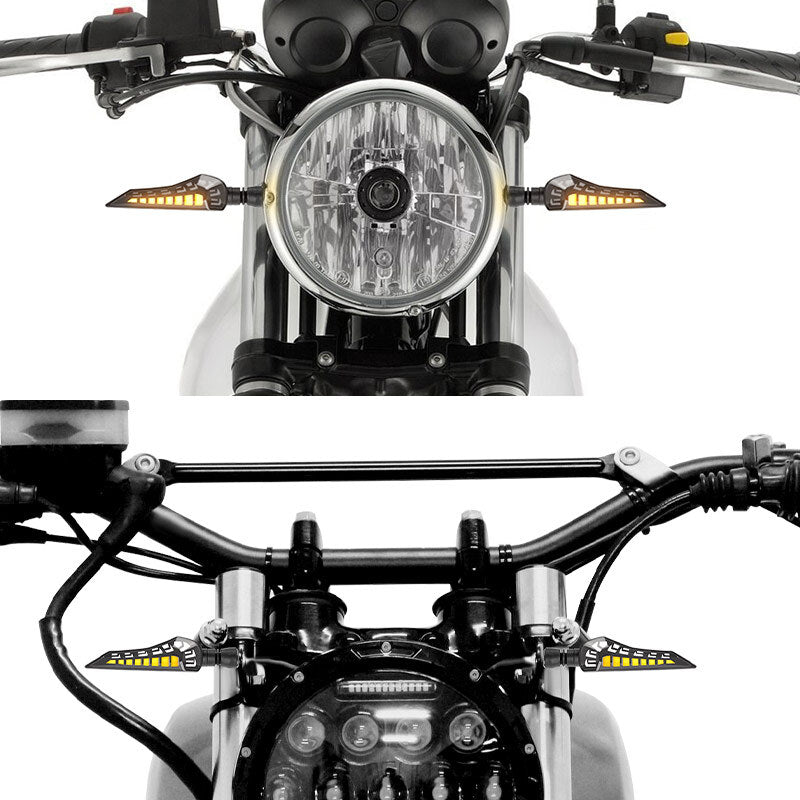 2PCS Front Sequential Flowing LED Turn Signal Indicator Day Running Lights Lamp