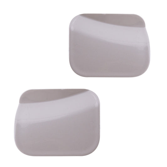 Pair White Bumper Tow Hook Eye Cover Cap Fit For Highlander 2008-2010 v