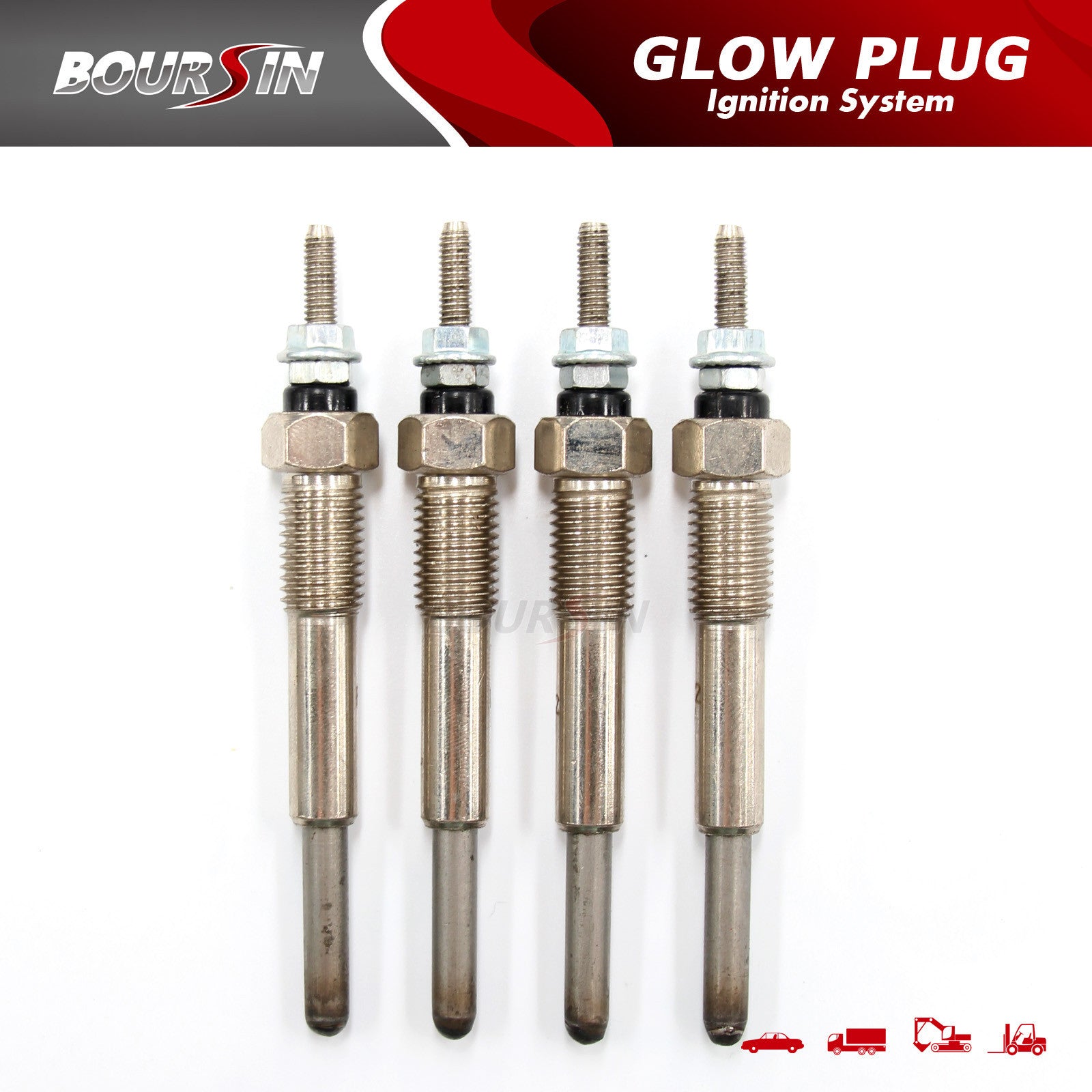 4x Glow Plug for ISUZU C240 C190 C201 C221 4BA1 D500 4FA1 Diesel engine 12V Q