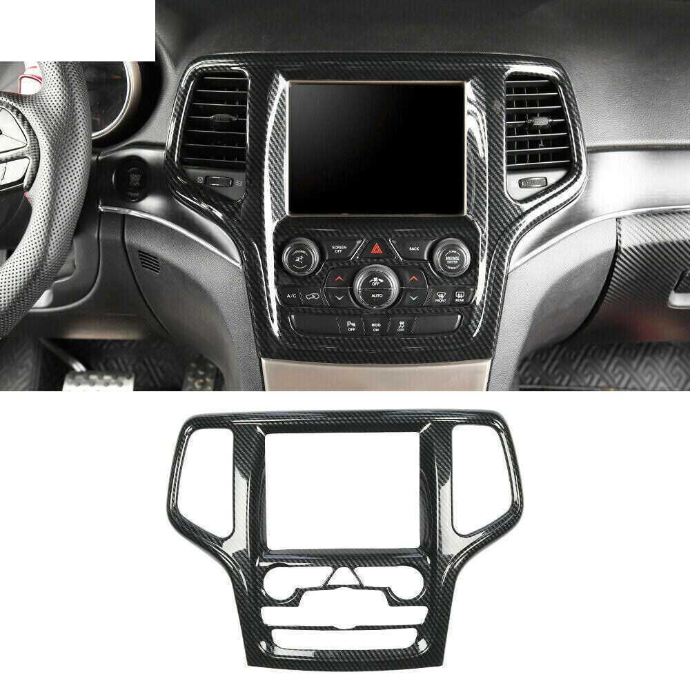 for Jeep Grand Cherokee 2014-2020 Carbon Fiber Console GPS Navigation Frame Trim