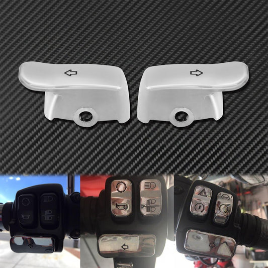 Motorcycle Chrome Turn Signal Extension Caps Fit For Softail Dyna Sportster XL
