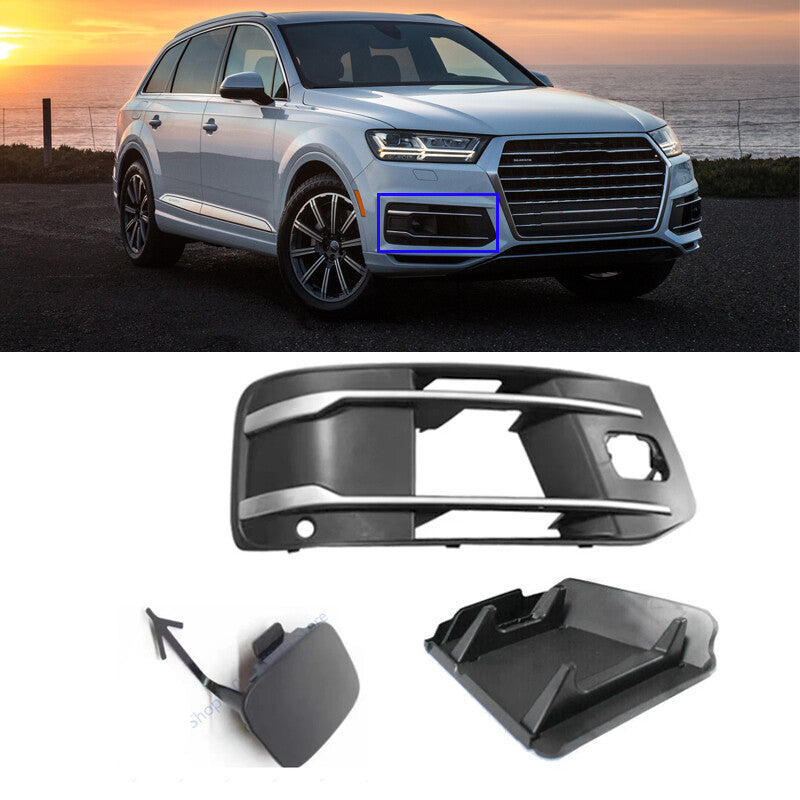 Fog Lights Grill for Audi Q7 2016-2019 Fog Lamp Shade Fog Light Grille Right