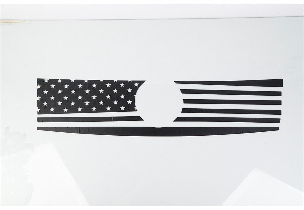 PVC Black Flag Rear Door Trunk Logo Sticker Decal Cover for Ford for Mustang 2015-23