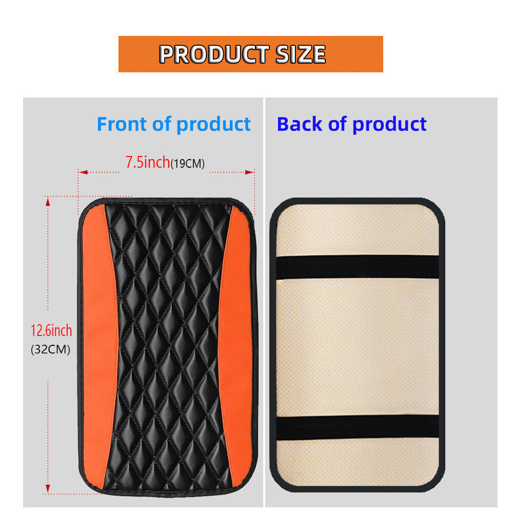 1Universal Car Accessory Armrest Cover Center Console Box Pad Protector Orange