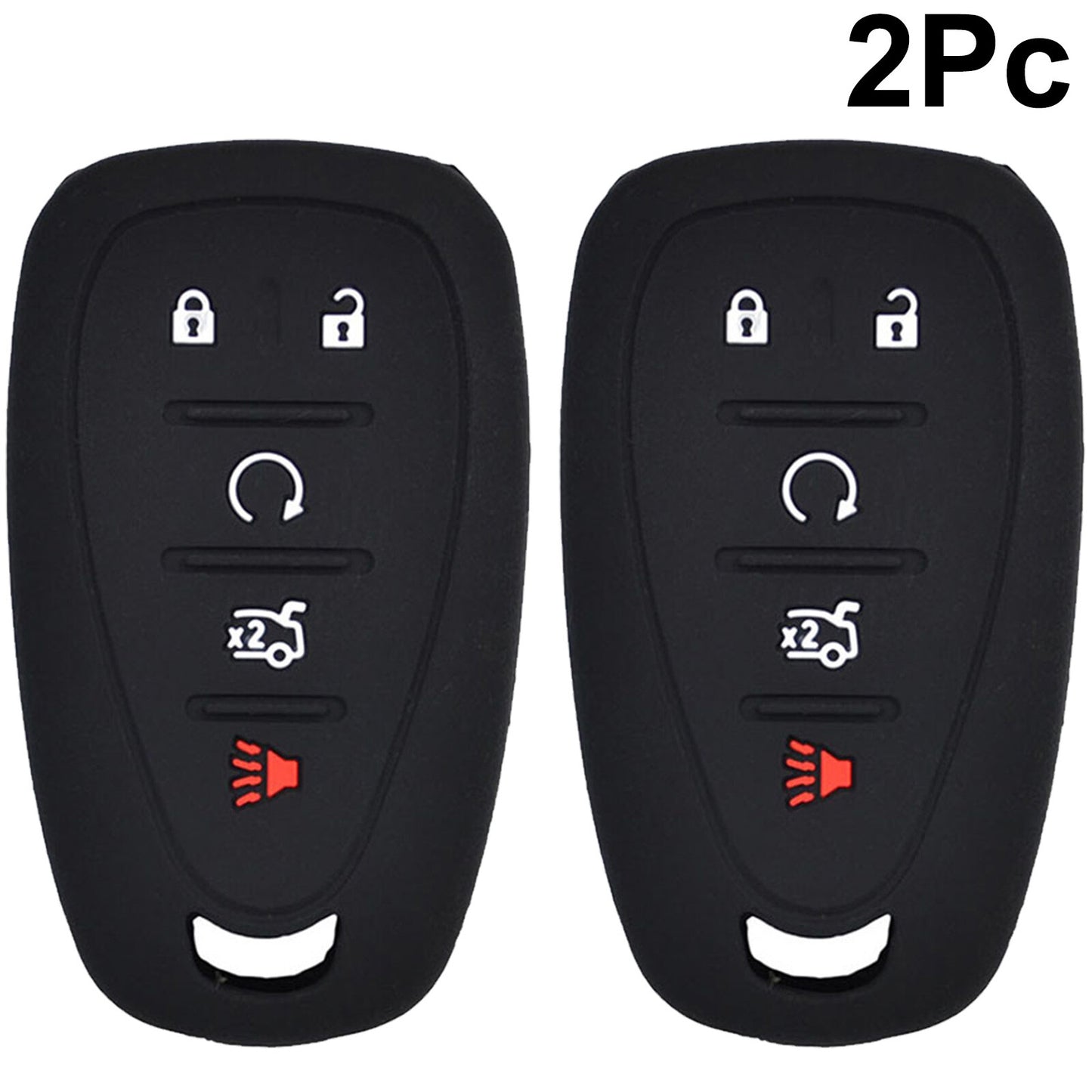 2 Black Silicone Car Key Fob Case Cover Protector for Chevrolet Camaro for Cruze NEW Q