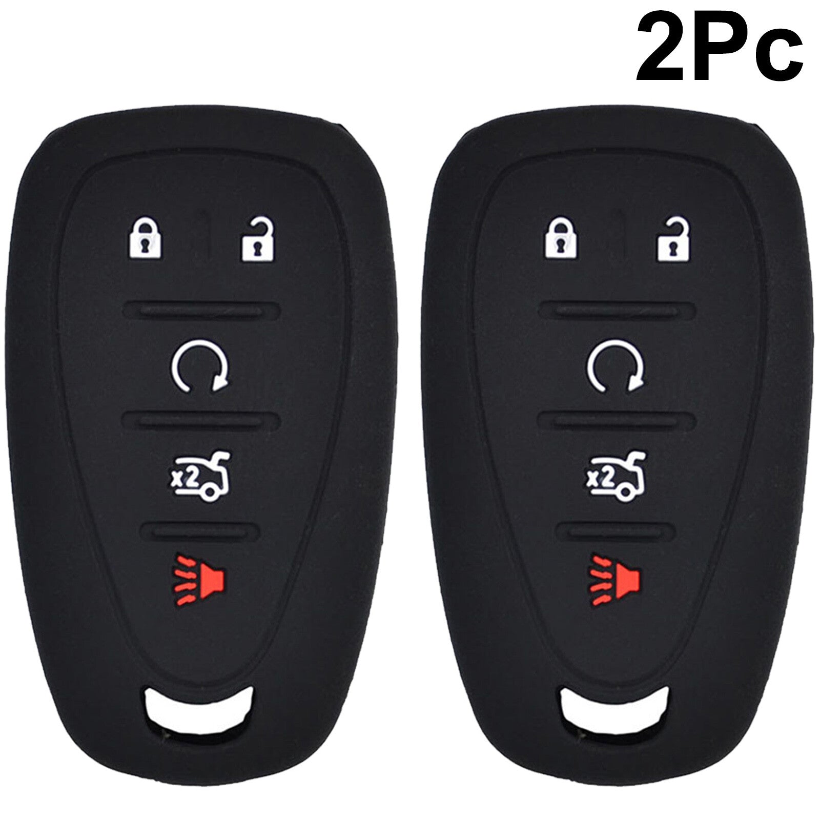 2 Black Silicone Car Key Fob Case Cover Protector for Chevrolet Camaro for Cruze NEW Q