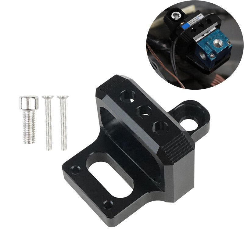 3 Port For Mac AEM Boost Controller Solenoid Valve Mount Holder Bracket Black