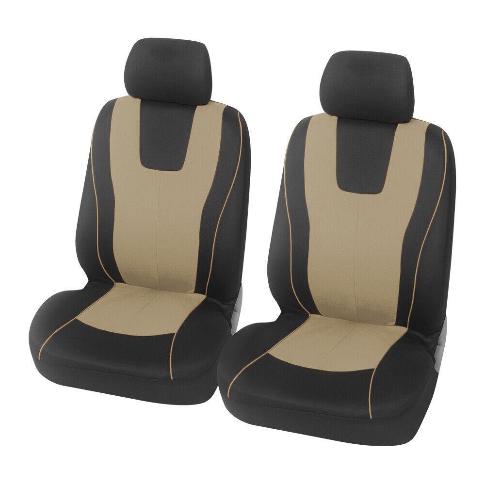 Beige car for seat cover protector suitable for cars, trucks, SUVs, and vans; front and rear for seat complete set. n