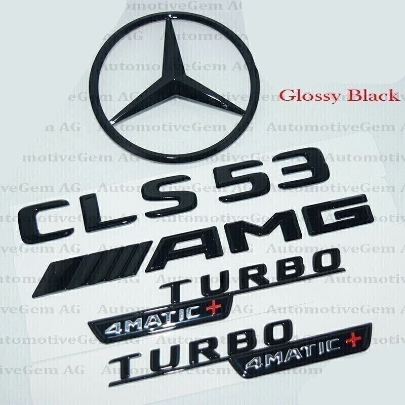 CLS53 AMG TURBO 4MATIC+ Rear Star Emblem glossy Black Badge Combo C257 COUPE