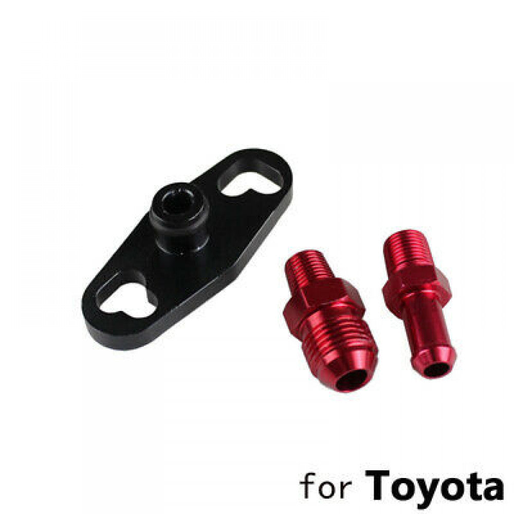Aluminum Black 1 Set Turbo Fuel Rail Delivery Regulator Adapter Q