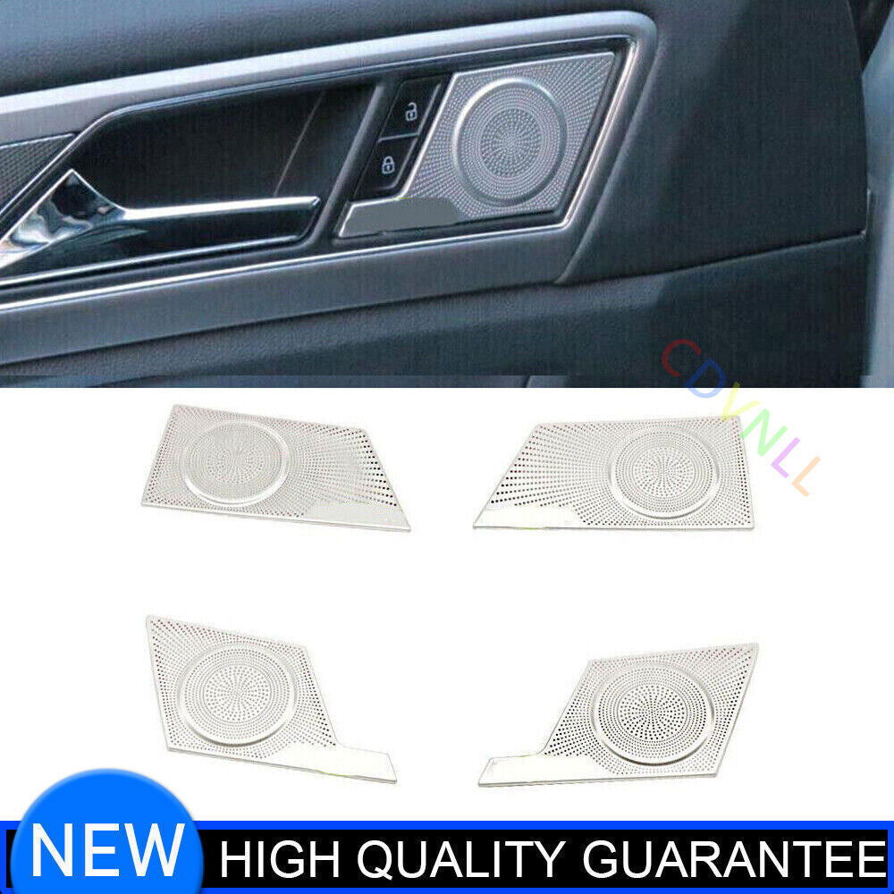 for Volkswagen Atlas 2018-23 Steel Silver Door Speaker Bezel Frame Cover Trim 4P