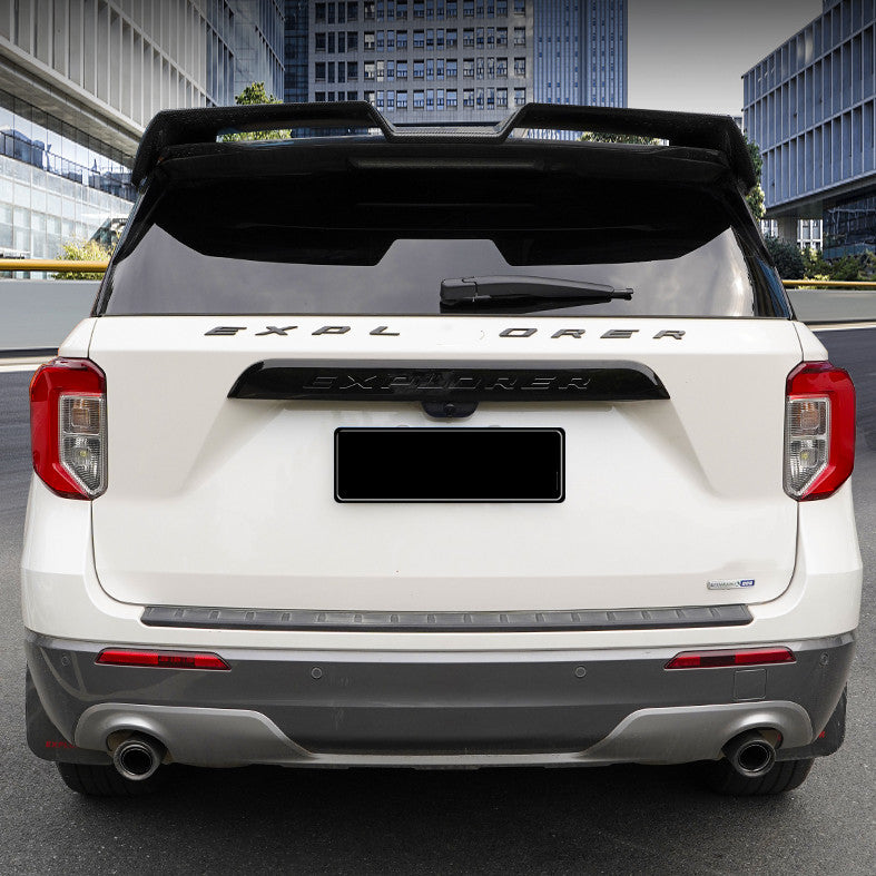Black Rear Door Trunk Lid Cover Trim For Explorer 2020 2021 2022 v
