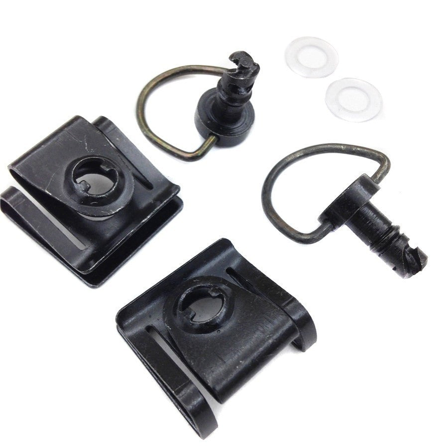 Motorcycle Black Quick Release D-ring Turn Race Fairing Fastener Q