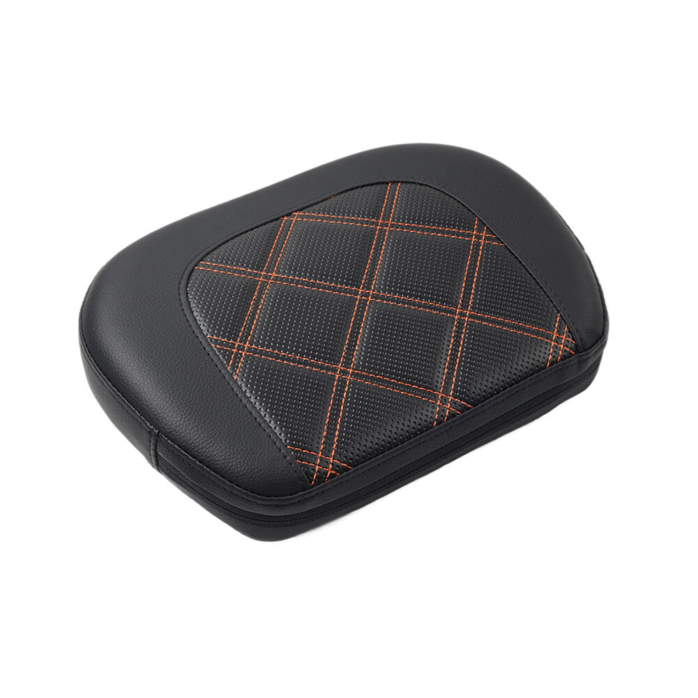 Stitching Passenger Sissy Bar Backrest Pad Bracket for Harley Street Glide Black
