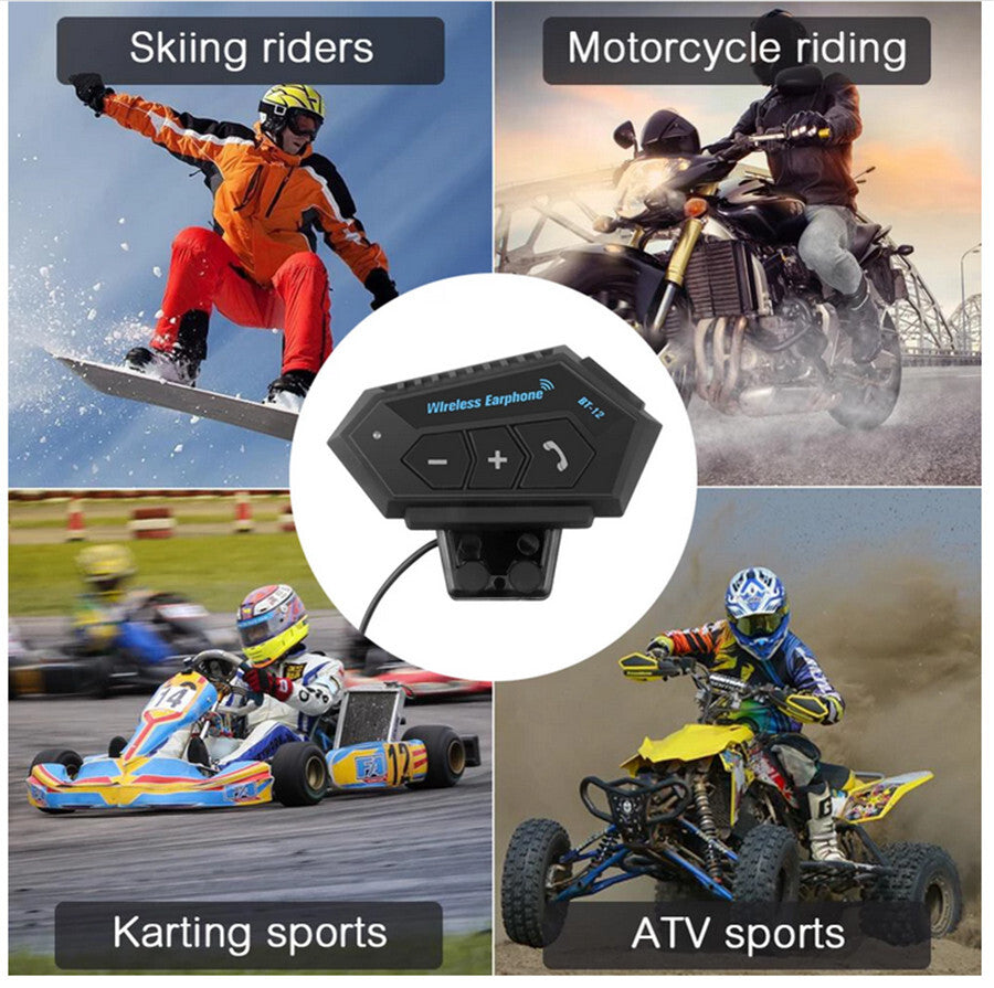 Bluetooth Wireless Motorcycle Helmet Headset Headphone Speaker Handfree Call Kit Q