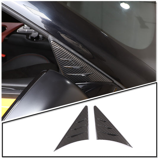 Soft carbon fiber for seat adjustment button decorative sticker for Corvette C8 2020-2023