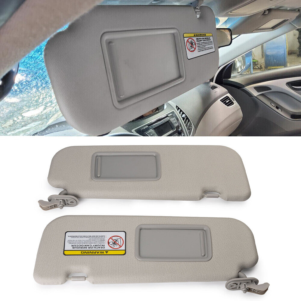 Suitable for Hyundai for Elantra Gray 2011-2015 car sun visors (right + left pair)