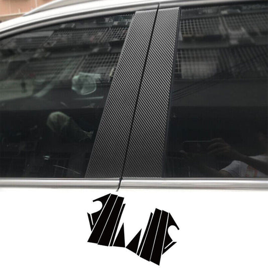 for Audi Q5 09-17 Carbon Fiber Sticker Inner Window Bc Pillar Cover Trim Sticker