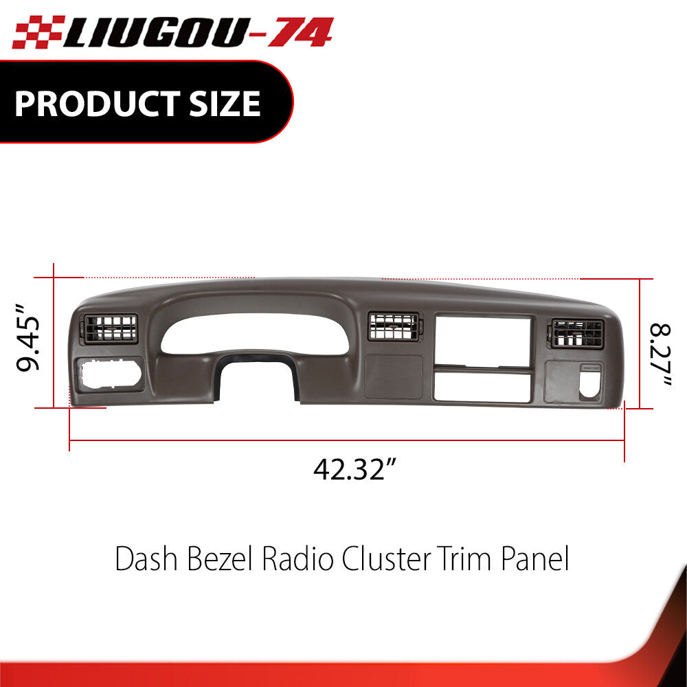 Fits 1999 - 2004 for F250 F350 Super Duty Dash Bezel Radio Cluster Trim Panel - v
