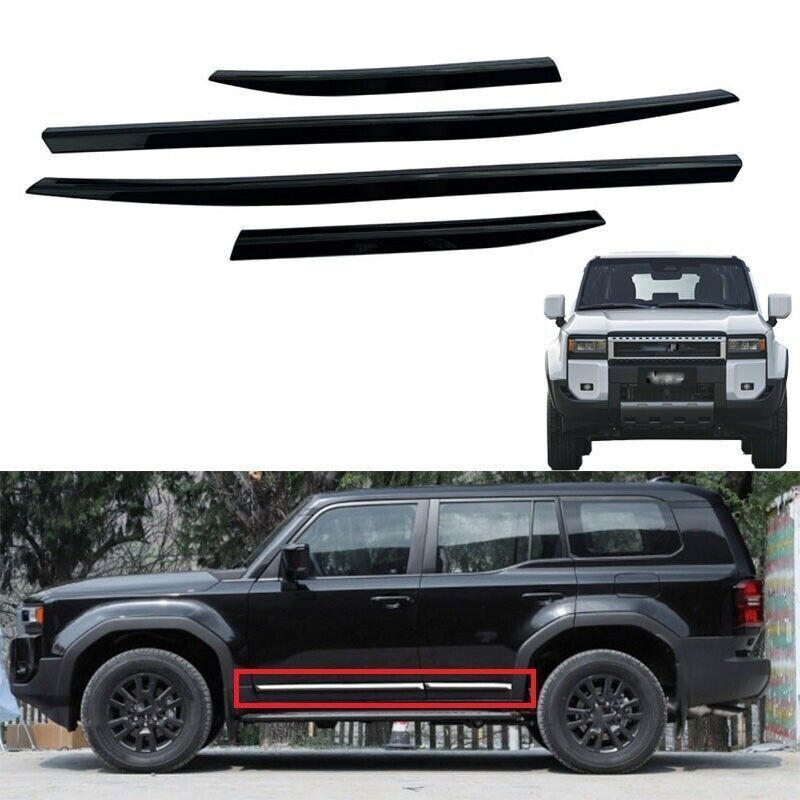 For 24-25 Prado for Land Cruiser ABS Black Door Body Side Molding Cover Trim n